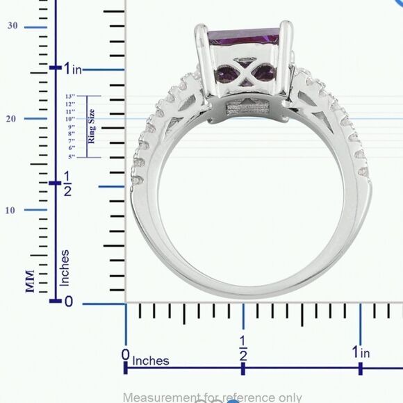 Simulated Amethyst ring. Size 8.5 - Picture 3 of 6